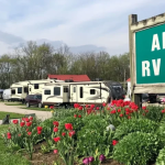 Alton RV Park welcome sign in Galloway OH